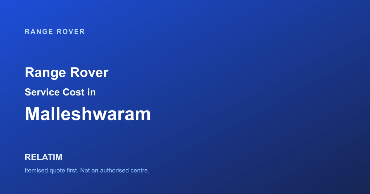 Range Rover Service Cost in Malleshwaram, Bangalore